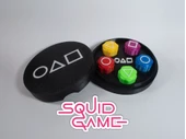 Squid Game Gonggi 5 Taş Oyun Seti, Özel Yuvarlak Kutulu, Ağır Taşlı Versiyon - 1