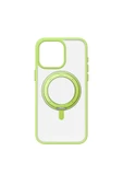 Momax Apple iPhone 15 Pro Max Roller Mag Safe Kılıf Açık Yeşil - 1