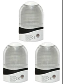 Gold Silver (3 Adet) GS-120 Fotoselli Gece Lambası Fiş Priz (Beyaz Işık) - 1