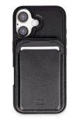HDD iPhone 16 Uyumlu Kılıf Deri Tasarımlı Kartlıklı Standlı Yükseltilmiş Kenar Korumalı - 1