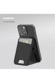 Momax 1-Wallet Magnetic stand card holder (Black) - 5