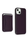 HDD iPhone 15 Uyumlu Kılıf HD Deri Luxury Magnet Kartvizitli Kapak - 4