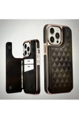 Piili Iphone 14 Cuzdanli Deri Kilif Siyah - 1