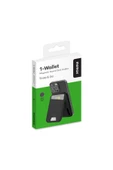Momax 1-Wallet Magnetic stand card holder (Black) - 1