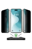 Buff iPhone 16 5D Privacy EasyFit Hayalet Ekran Koruyucu - Şeffaf - 2