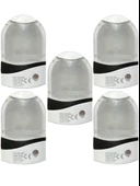 Gold Silver (5 Adet) GS-120 Fotoselli Gece Lambası Fiş Priz (Beyaz Işık) - 1