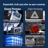 Polham 60W 30000RPM Süper Güçlü Taşınabilir Lastik Şişirme Pompası, 6000Mah Bataryalı Taşınabilir Kompresör - 2