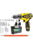 DEKO TURKEY Pro Speed 24 V 4 Ah Metal Şanzuman Çift Akülü Vidalama Armut Şarjlı Matkap + Full Prof. Set Hediyeli - 1