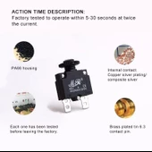 Resetli Termik Sigorta 8 Amper 125/250v Ac 32v Dc IC-271S (MR-1) thumbnail 4