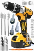 DEKO TURKEY 36 V 5 Ah Xr Technology Darbeli Matkap Çantalı Yedek Bataryalı 30 Parça Set Hediyeli thumbnail 2