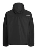 Jack Jones Erkek Siyah Kapüşonlu Spor Outdoor Ceket 12253569S - 4