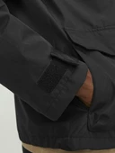 Jack Jones Erkek Siyah Kapüşonlu Spor Outdoor Ceket 12253569S - 9