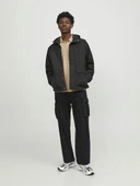 Jack Jones Erkek Siyah Kapüşonlu Spor Outdoor Ceket 12253569S - 7