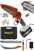 DEKO TURKEY 88V 10AH 2x Çift Akülü Çantalı Şarjlı Dal Kesme Budama Bıçkı Testeresi + Fındık Çakısı Hediyeli Set - 1