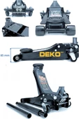 DEKO TURKEY Profesyonel Seri Güçlendirilmiş Çift Çelik Piston Oto Garaj Krikosu Alçak Şase Araç Krikosu 47cm Max - 2