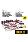 DEKO TURKEY 300 Parça 450 Watt 60.000 Rpm 6 Kademe Devir Ayarlı Hobi Gravür Setimini Taşlamadkt-450g - 5