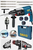 DEKO TURKEY 3500 W Bakir Sargili Kırıcı Delici Hilti Matkap Metal Şanzumanlı + 5 Adet Uç Yedek Mandren - 1