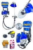 DEKO TURKEY Turbo Motor 2zamanlı Sırt Tipi Tırpan Makinesi Çayır Ot Çalı Çim Biçme 63cc 7.9hp +disk Eldiven Yağ - 1