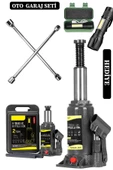 DEKO TURKEY 2 Ton Kapasiteli Şişe Tip Araç Krikosu + 4'lü Bijon Set Full Oto Garaj Seti + El Feneri Hediyeli - 2
