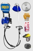 DEKO TURKEY Turbo Motor 2zamanlı Sırt Tipi Tırpan Makinesi Çayır Ot Çalı Çim Biçme 63cc 7.9hp +disk Eldiven Yağ - 2