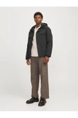 Jack Jones Erkek  Su Geçirmez Softshell Kapüşonlu Siyah  Mont 12259457S - 4