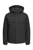 Jack Jones Erkek  Su Geçirmez Softshell Kapüşonlu Siyah  Mont 12259457S - 1