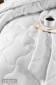 4 Mevsim Mikrofiber Tek Kişilik Yorgan, 155x215cm, Beyaz Ev Ve Otel Yorganı, Sade Ve Zarif - 2