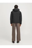 Jack Jones Erkek  Su Geçirmez Softshell Kapüşonlu Siyah  Mont 12259457S - 3