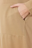 Moda Regular Casual Günlük 2 İplik Örme Kapüşonlu Uzun Kol Basic Maxi Boy Tesettür Elbise thumbnail 6