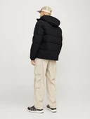 Jack Jones Erkek  Puffer Sıcak ve Rüzgar Geçirmez Tasarım Siyah Mont 12258416S - 6