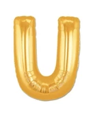 U Harf Folyo Balon Altın Renk  40 İnç - 1