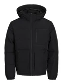 Jack Jones Erkek  Puffer Sıcak ve Rüzgar Geçirmez Tasarım Siyah Mont 12258416S - 1