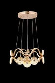 EY-EL TASARIM Modern 4 Lü Ledli Gold 3 Renk Sarkıt Avize - 5