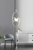 EY-EL TASARIM Badem Krom 3 Renk Toplu Taşlı Modern Sarkıt Led Avize - 3