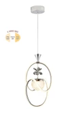 EY-EL TASARIM Badem Krom 3 Renk Toplu Taşlı Modern Sarkıt Led Avize - 2