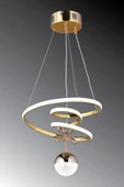 EY-EL TASARIM Kaos Mini Tekli Gold 3 Renk Ledli Sarkıt Avize - 4