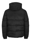 Jack Jones Erkek Siyah Rüzgar Geçirmez Puffer Mont 12235859S - 2