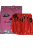 elly Simple Pro Femmelia 7 Parça Fırça Seti Kırmızı - 1