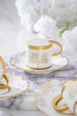 Acar Kıeran Gold 6 Kişilik Kahve Fincanı Takımı HXF-06801 - 1