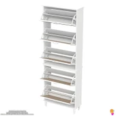 Modilayn VARBİ UMAY' 2 Li Antre Hol 72x205x26 cm’ lik 5 Düşer Kapak Göz 10 Raflı Ayakkabılık thumbnail 9