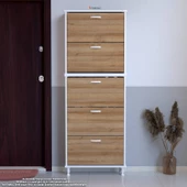Modilayn VARBİ UMAY' 2 Li Kapı Önü 72x205x26 cm’ lik 5 Düşer Kapak 10 Göz Bölme Raf Ayakkabılık - 2