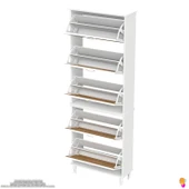 Modilayn VARBİ UMAY' 2 Li Kapı Önü 72x205x26 cm’ lik 5 Düşer Kapak 10 Göz Bölme Raf Ayakkabılık - 9