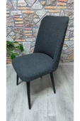 kılıfteks  Büyük Oval Sandalye Kılıfı Antrasit Jakar Kumaş - 4