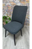 kılıfteks  Büyük Oval Sandalye Kılıfı Antrasit Jakar Kumaş - 1