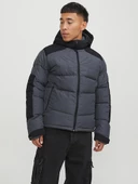 Jack Jones Erkek  Şişme Puffer Gri Mont  12239001G - 2