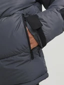 Jack Jones Erkek  Şişme Puffer Gri Mont  12239001G - 4