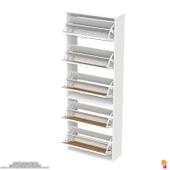 Modilayn VARBİ UMAY' 2 Li Asma Kapı Önü 72x193x26 cm 5 Düşer Kapak 10 Bölmeli Ayakkabılık - 9