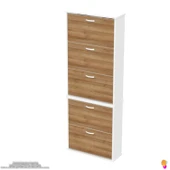 Modilayn VARBİ UMAY' 2 Li Asma Kapı Önü 72x193x26 cm 5 Düşer Kapak 10 Bölmeli Ayakkabılık - 8