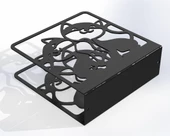 Kedi Desenli Peçetelik Sofra Mutfak Peçetelik Siyah - 7