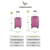 Vegmann Vela Violet 2'li Valiz Seti Orta Boy ,Kabin Boy - 2